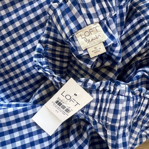 Loft | Petite Beach Smocked Wide Leg Pants - Picture 4 of 4